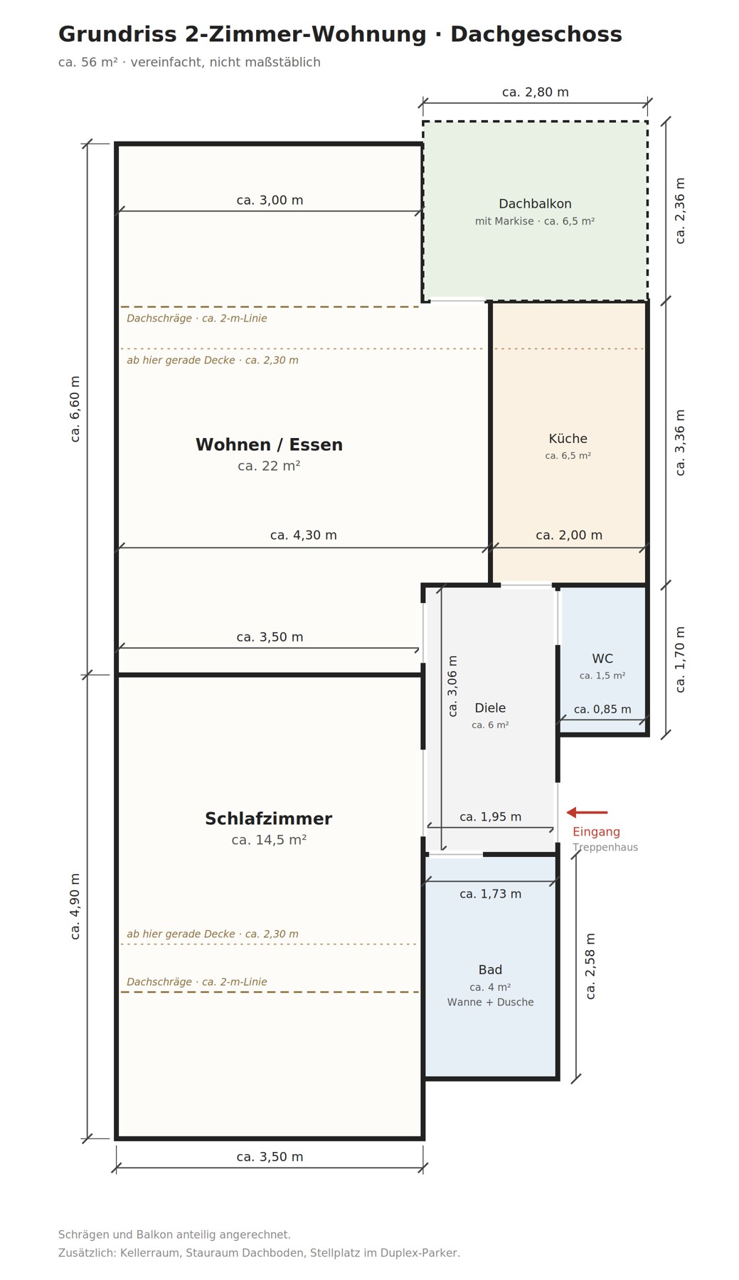 Grundriss der Wohnung